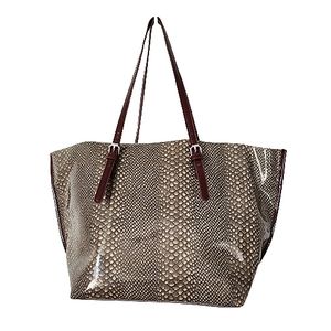 Buco Faux Snakeskin Tote Bag with Detachable Zip Organizer